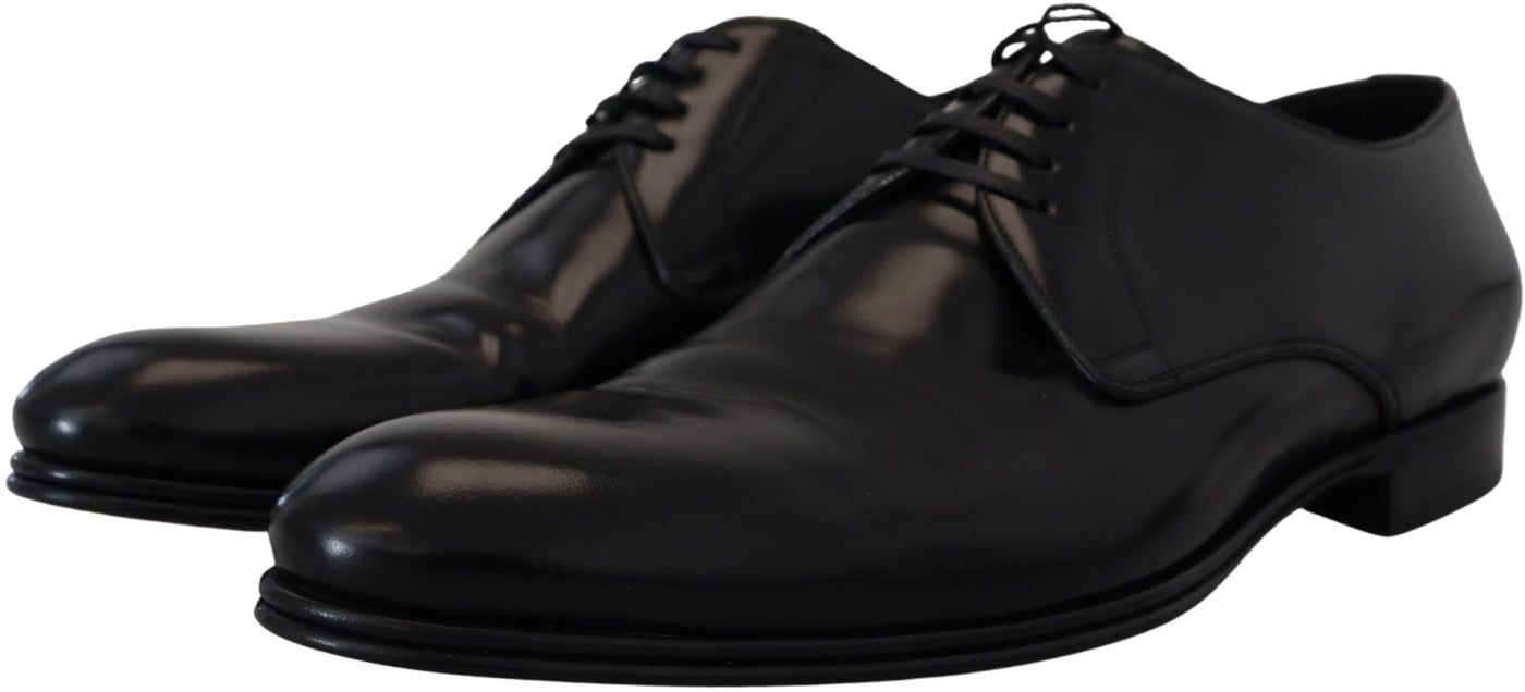 Dolce & Gabbana Black Leather Formal Dress Shoes