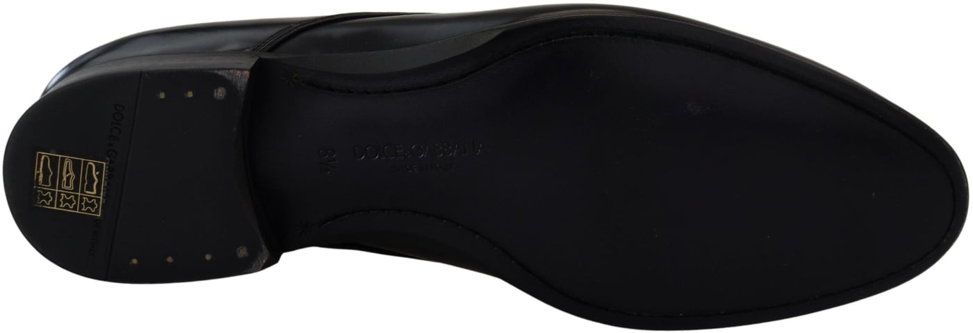 Dolce & Gabbana Black Leather Formal Dress Shoes