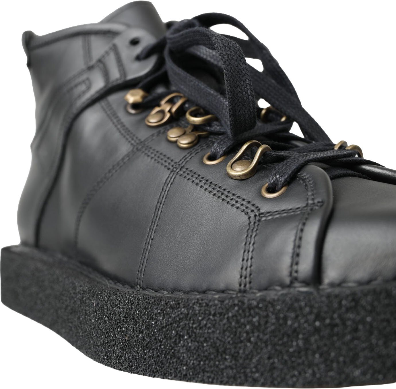 Dolce & Gabbana Black Leather Slip on Stretch Boots