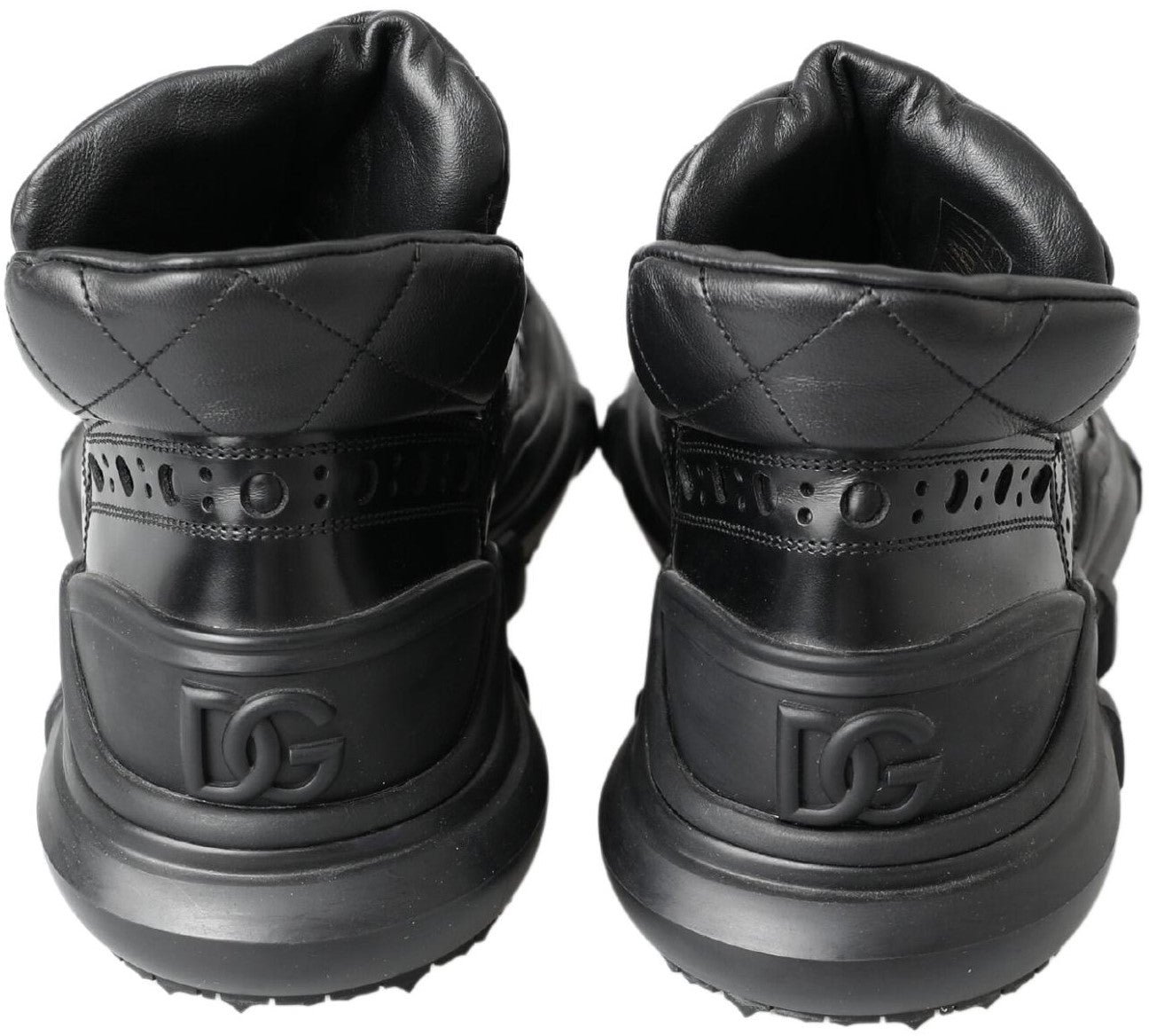 Dolce & Gabbana Black Leather Ankle Casual Boots