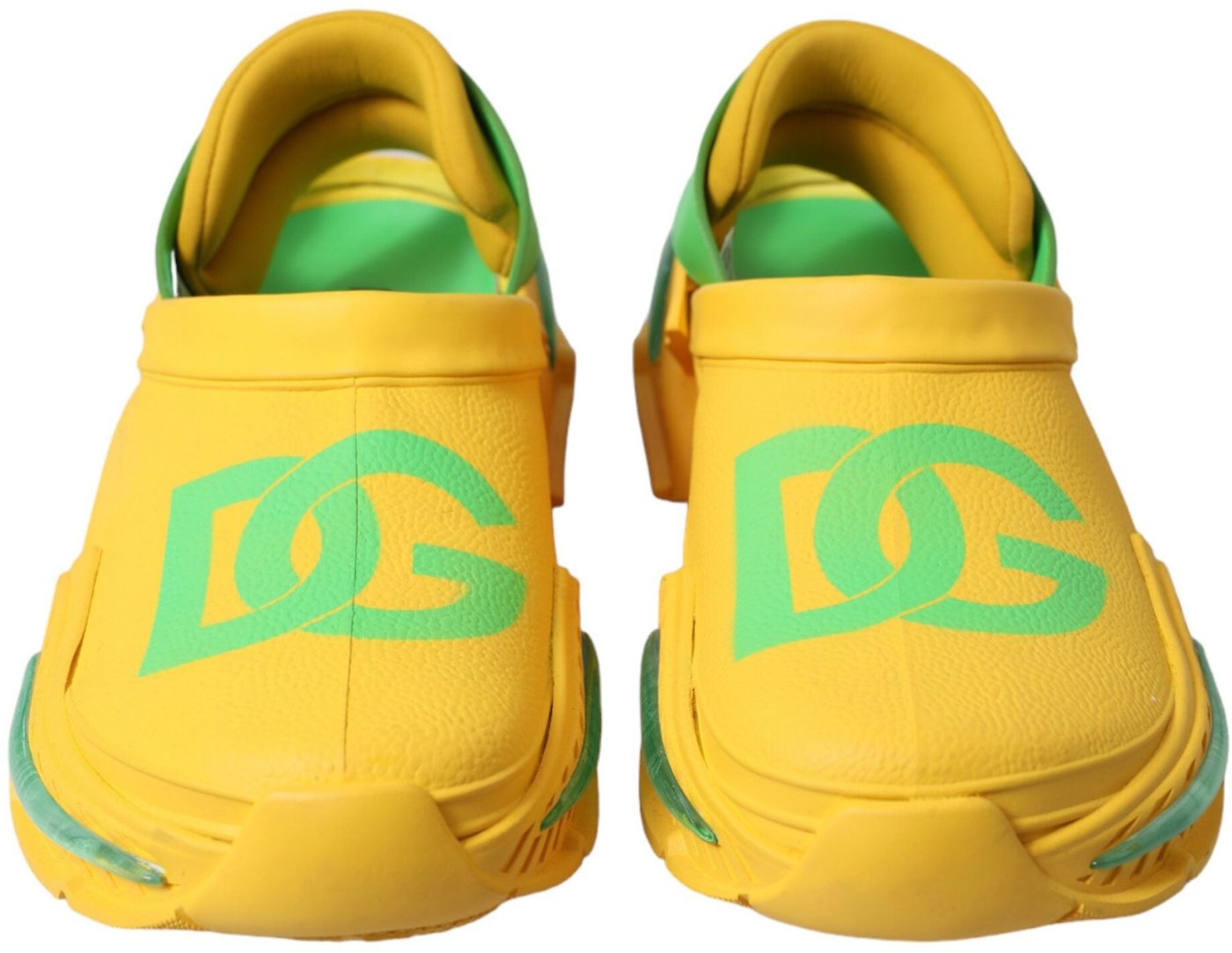 Dolce & Gabbana Yellow Green Rubber Clogs Men Slippers Men Shoes
