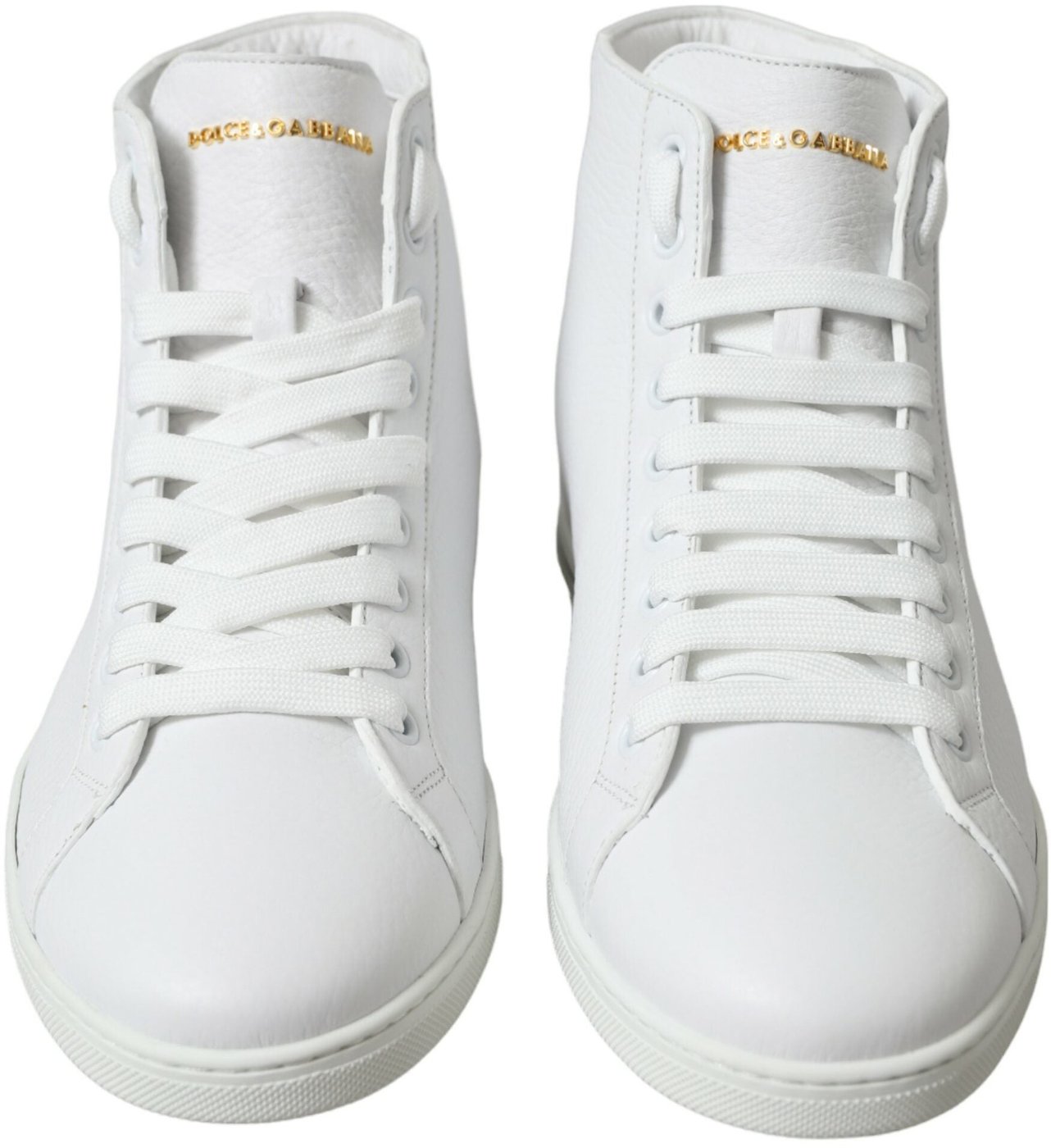 Dolce & Gabbana White Saint Tropez High Top Men Sneakers Shoes