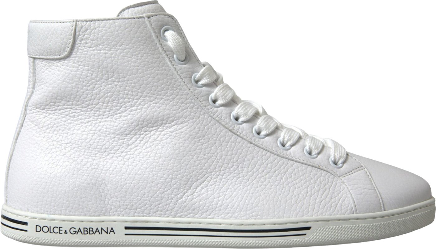 Dolce & Gabbana White Saint Tropez High Top Men Sneakers Shoes