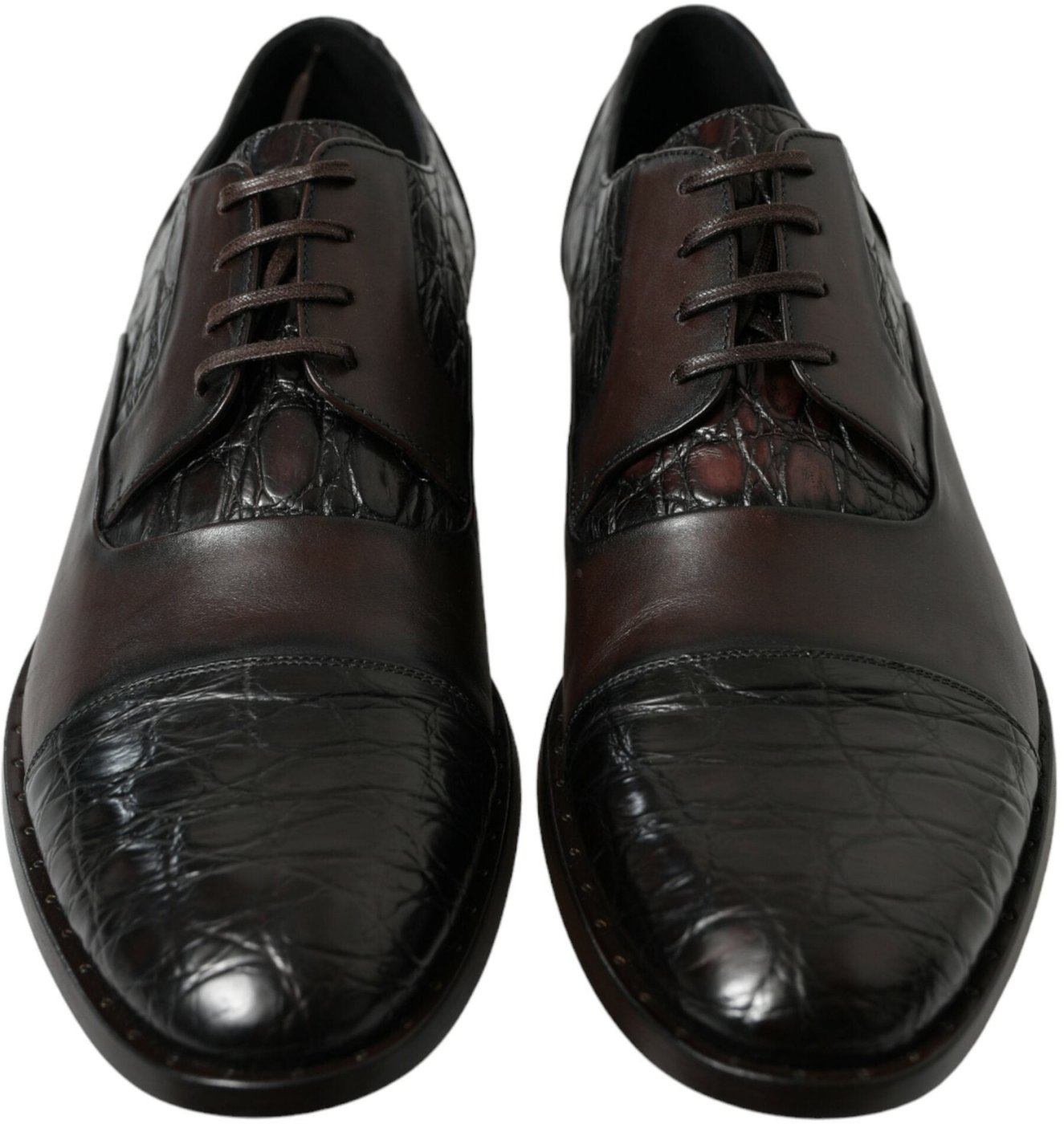 Dolce & Gabbana Brown Exotic Leather Formal Men Dress Shoes