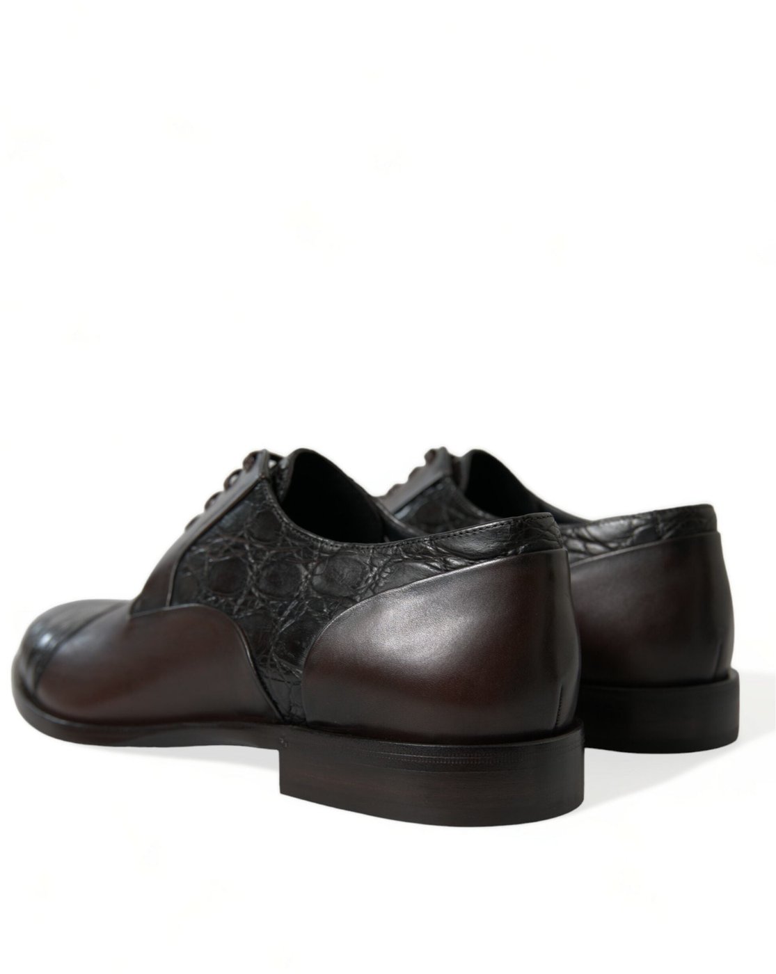 Dolce & Gabbana Brown Exotic Leather Formal Men Dress Shoes