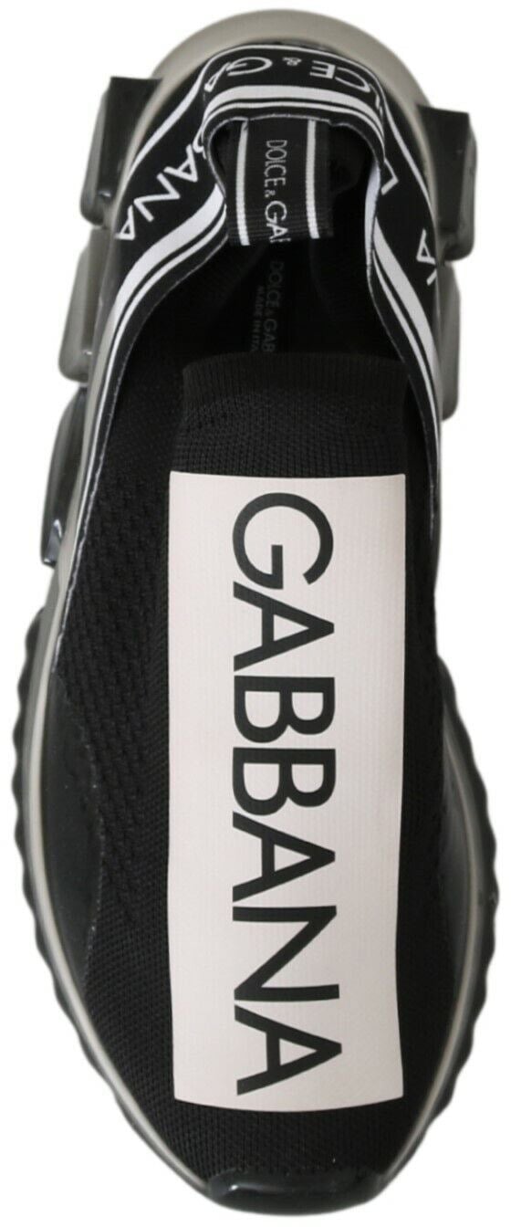 Dolce & Gabbana Black White SORRENTO Sport Stretch Sneakers