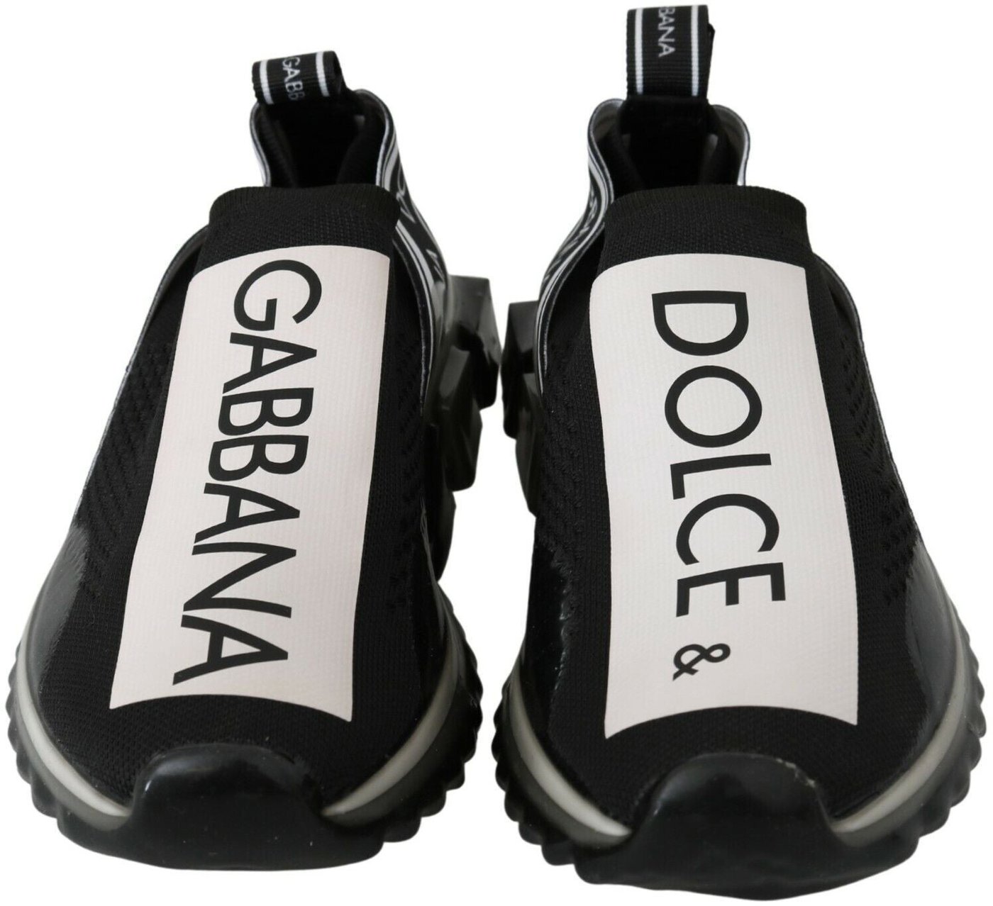 Dolce & Gabbana Black White SORRENTO Sport Stretch Sneakers
