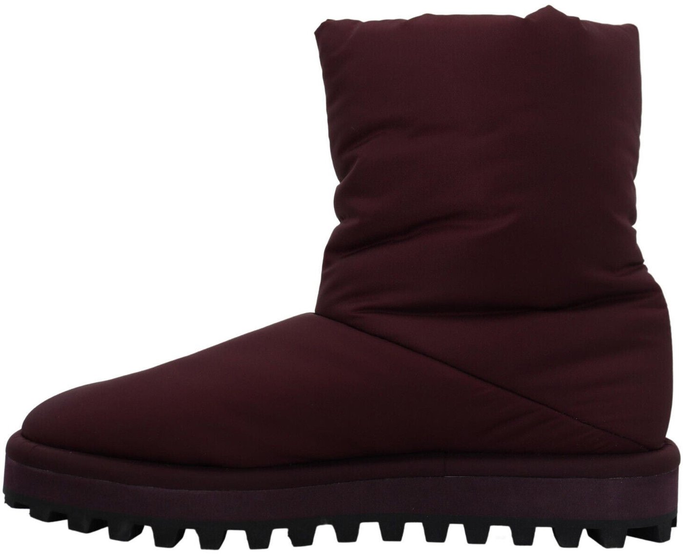Dolce & Gabbana Bordeaux Nylon Boots Padded Mid Shoes