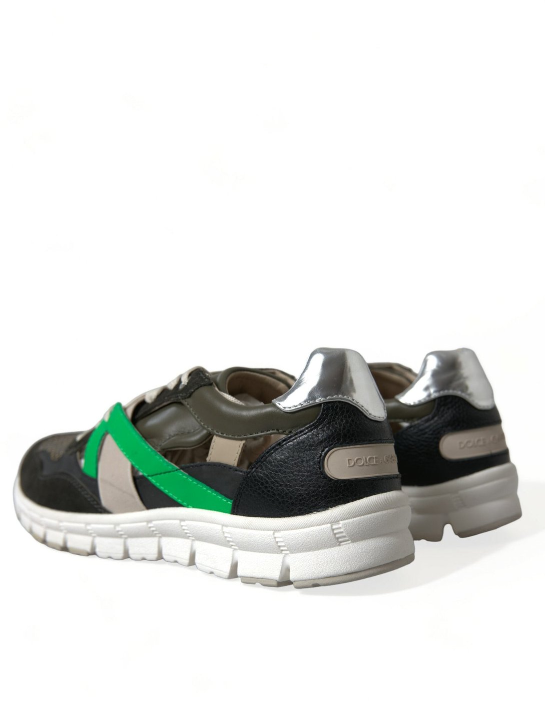 Dolce & Gabbana Multicolor Leather Suede Low Top Sneakers Shoes