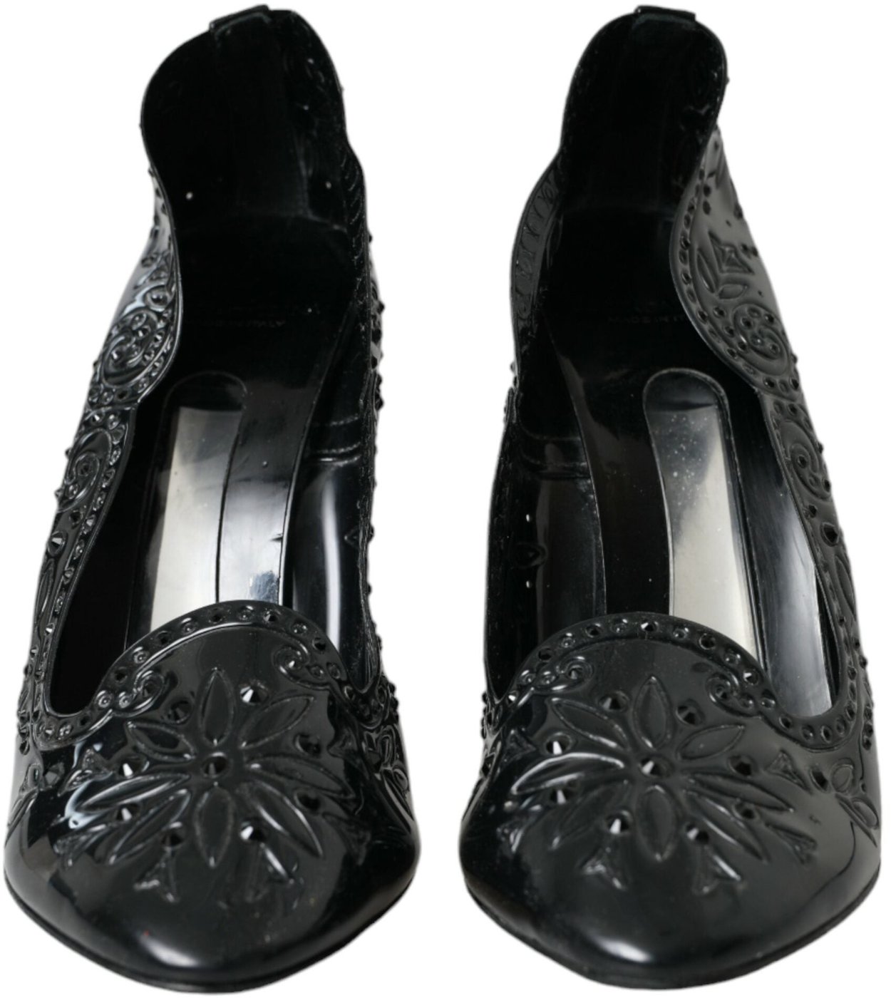 Dolce & Gabbana Black Crystal CINDERELLA Heels Pumps Shoes