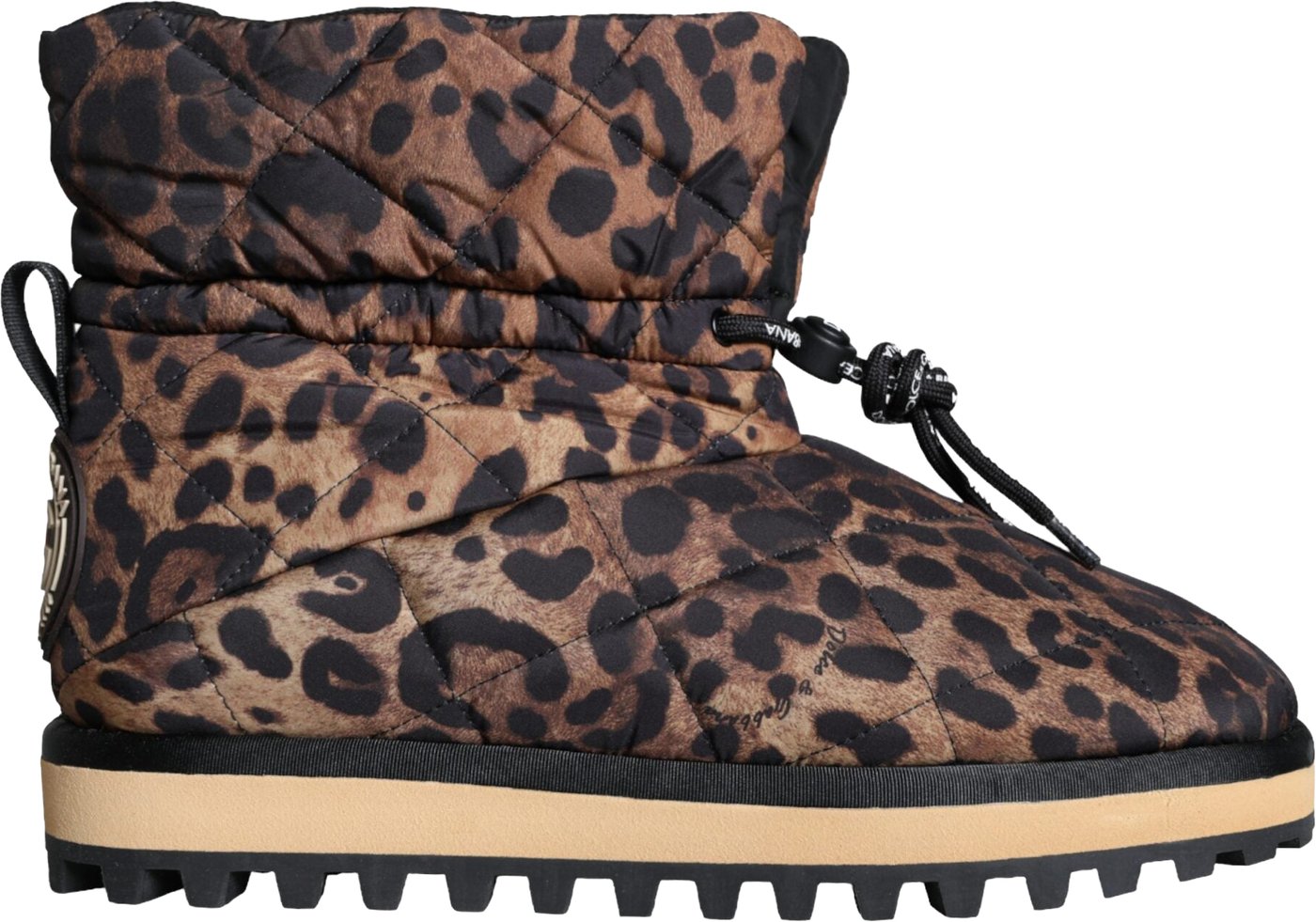 Dolce & Gabbana Brown Leopard Ankle Boots Padded Shoes