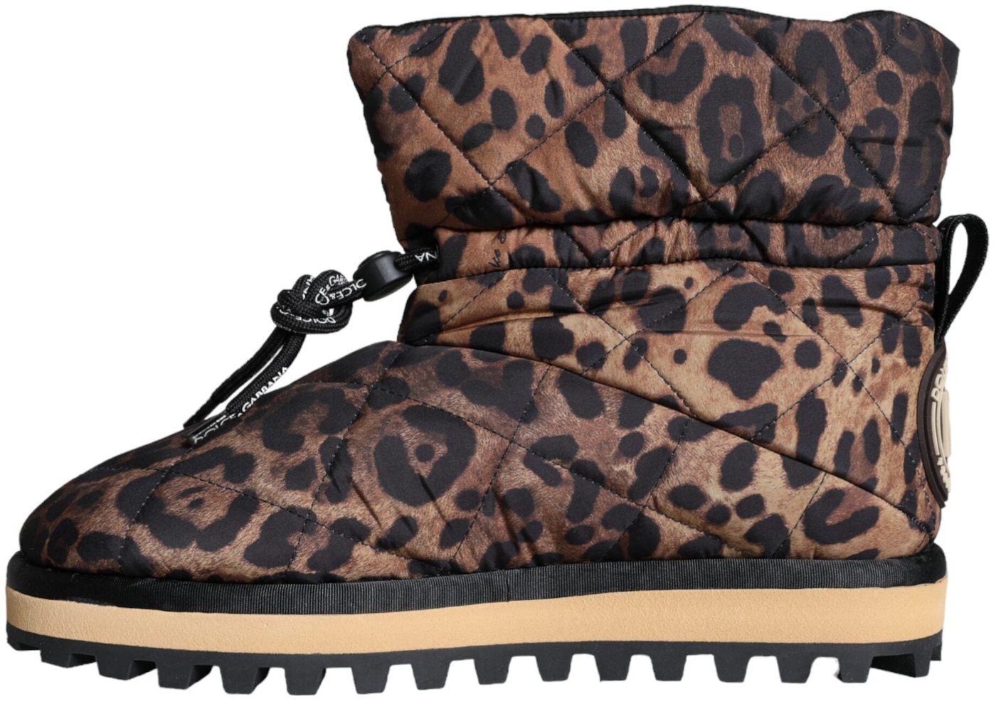 Dolce & Gabbana Brown Leopard Ankle Boots Padded Shoes