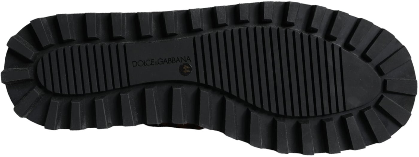Dolce & Gabbana Brown Leopard Ankle Boots Padded Shoes