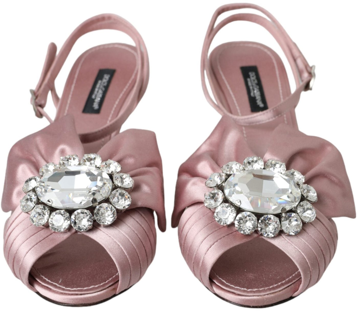 Dolce & Gabbana Pink Keira Crystal Heels Sandals Shoes