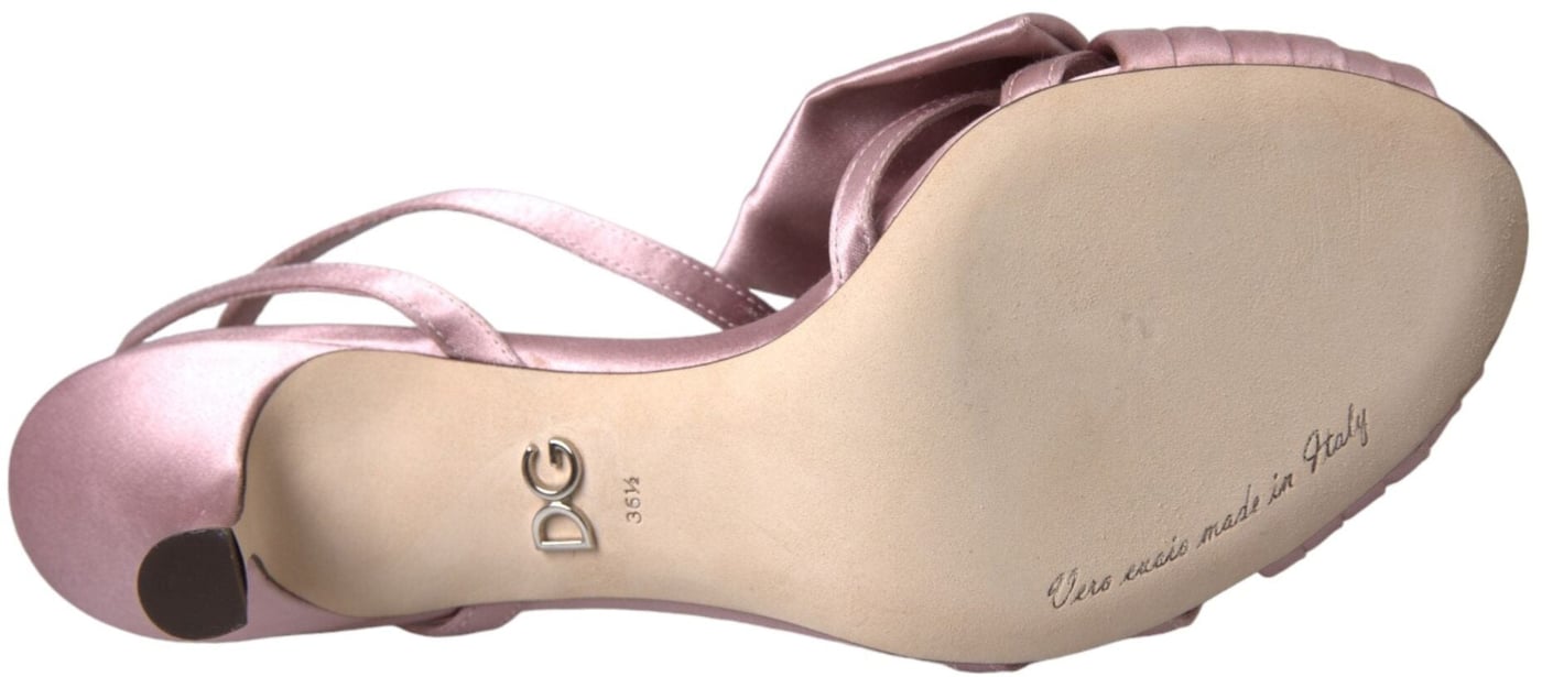 Dolce & Gabbana Pink Keira Crystal Heels Sandals Shoes