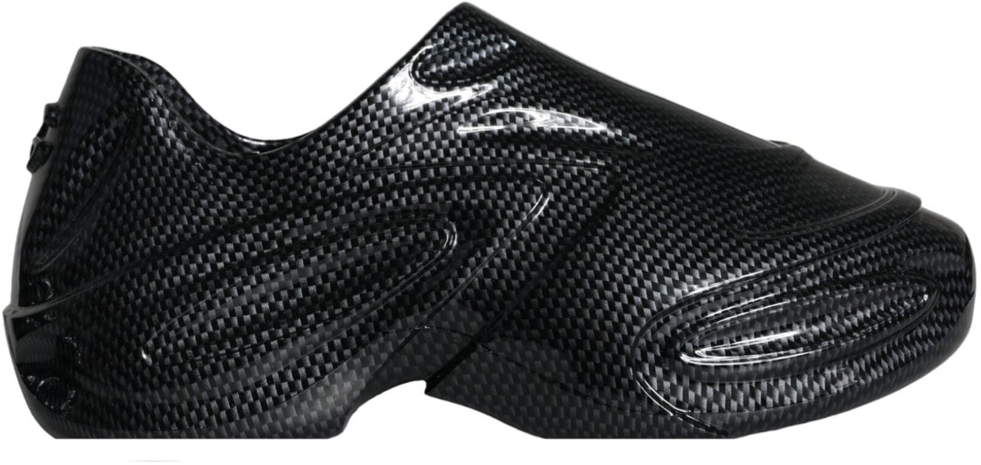 Dolce & Gabbana Black Foiled Rubber Toy Low Top Men Sneakers Shoes