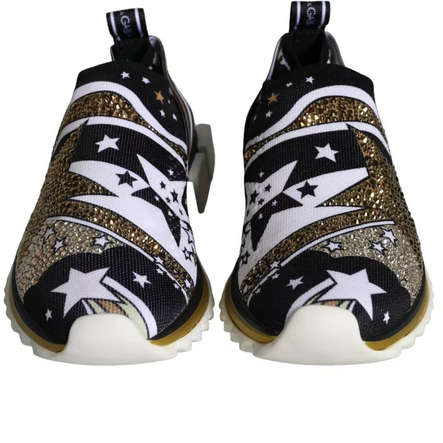 Dolce & Gabbana Multicolor Comet Star Print Sorrento Sneakers Shoes