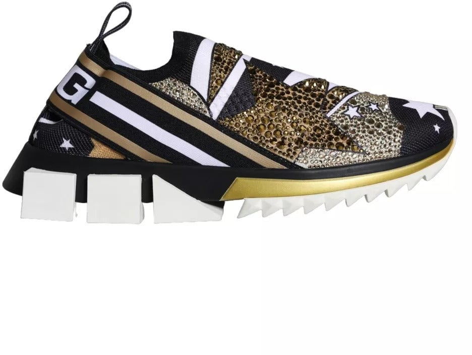 Dolce & Gabbana Multicolor Comet Star Print Sorrento Sneakers Shoes