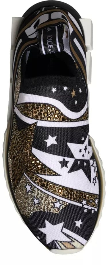 Dolce & Gabbana Multicolor Comet Star Print Sorrento Sneakers Shoes
