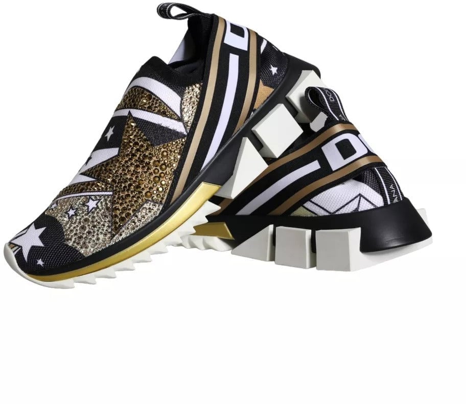 Dolce & Gabbana Multicolor Comet Star Print Sorrento Sneakers Shoes