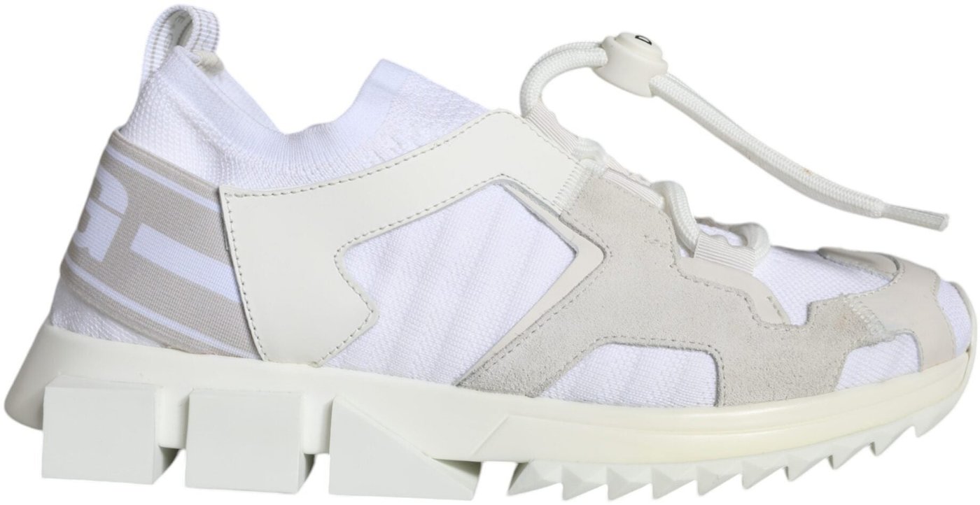 Dolce & Gabbana White Mesh Sorrento Trekking Sneakers Shoes