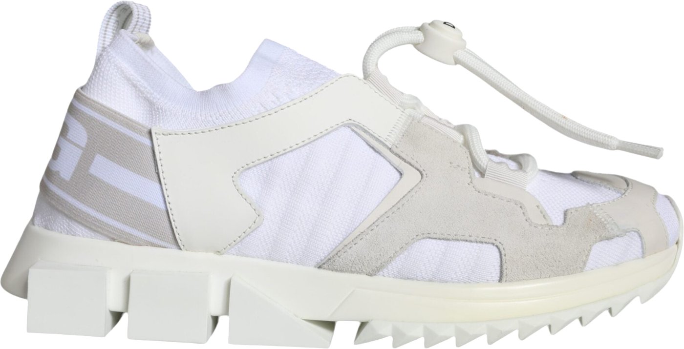 Dolce & Gabbana White Mesh Sorrento Trekking Sneakers Shoes