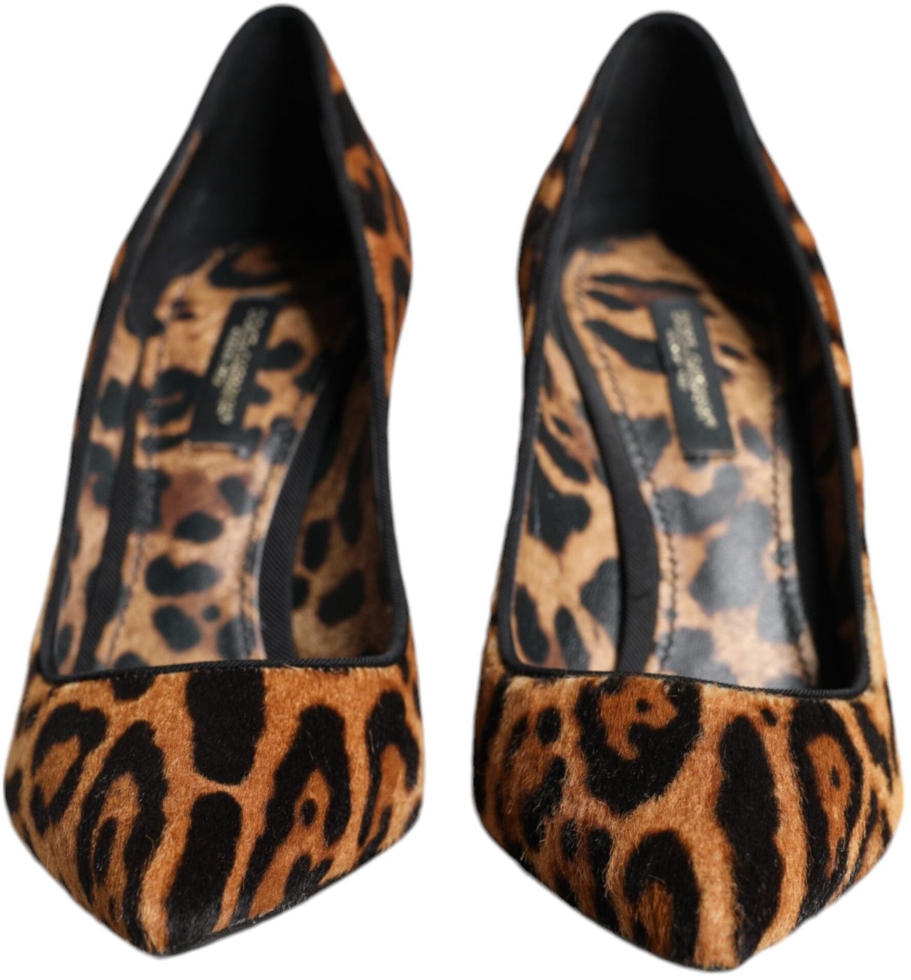 Dolce & Gabbana Brown Leopard Calf Hair Heels Pumps Shoes
