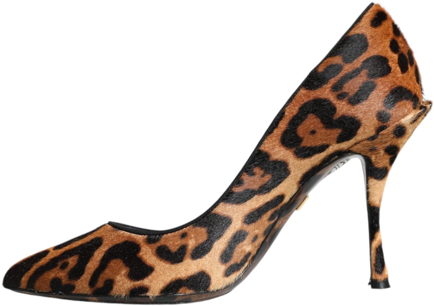 Dolce & Gabbana Brown Leopard Calf Hair Heels Pumps Shoes