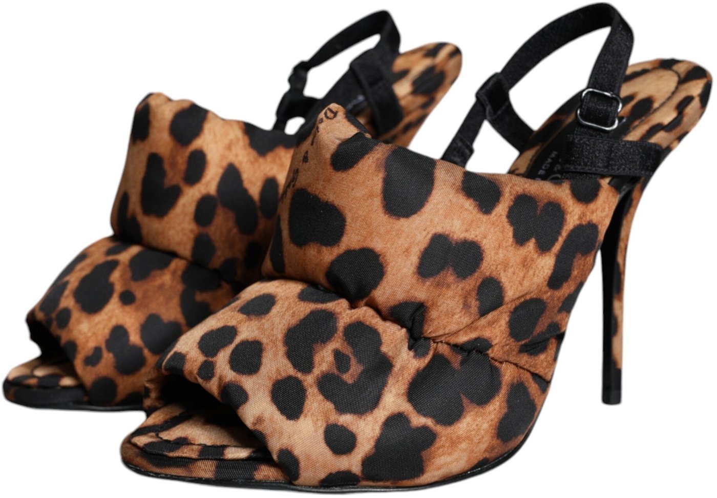 Dolce & Gabbana Brown Leopard Keira Slingback Sandals Shoes