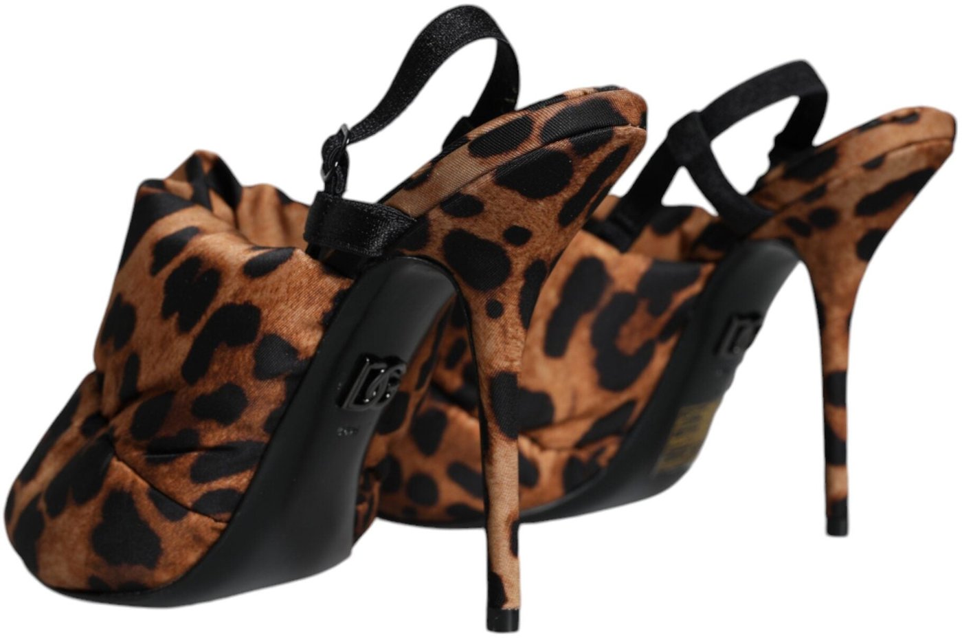Dolce & Gabbana Brown Leopard Keira Slingback Sandals Shoes