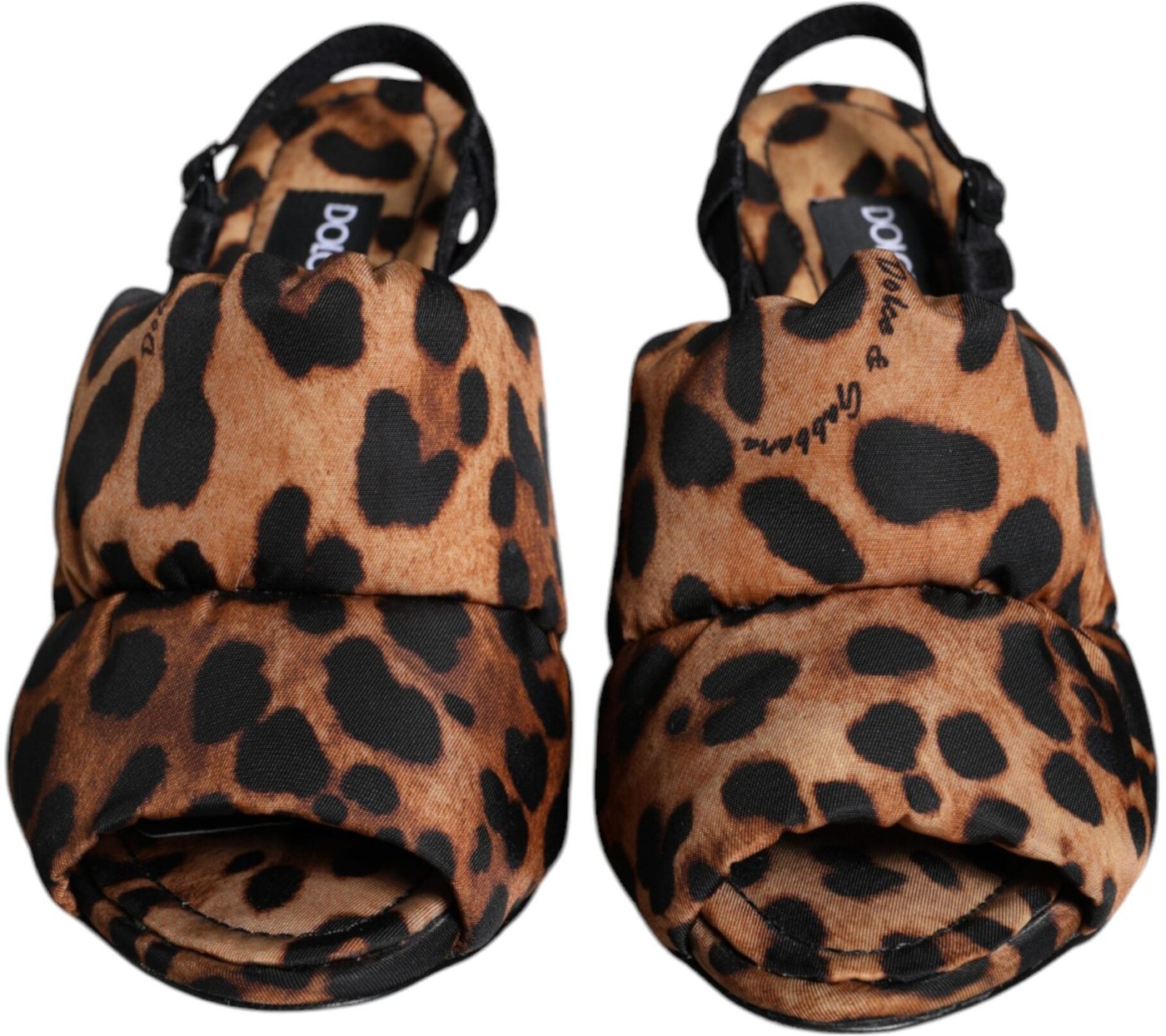 Dolce & Gabbana Brown Leopard Keira Slingback Sandals Shoes