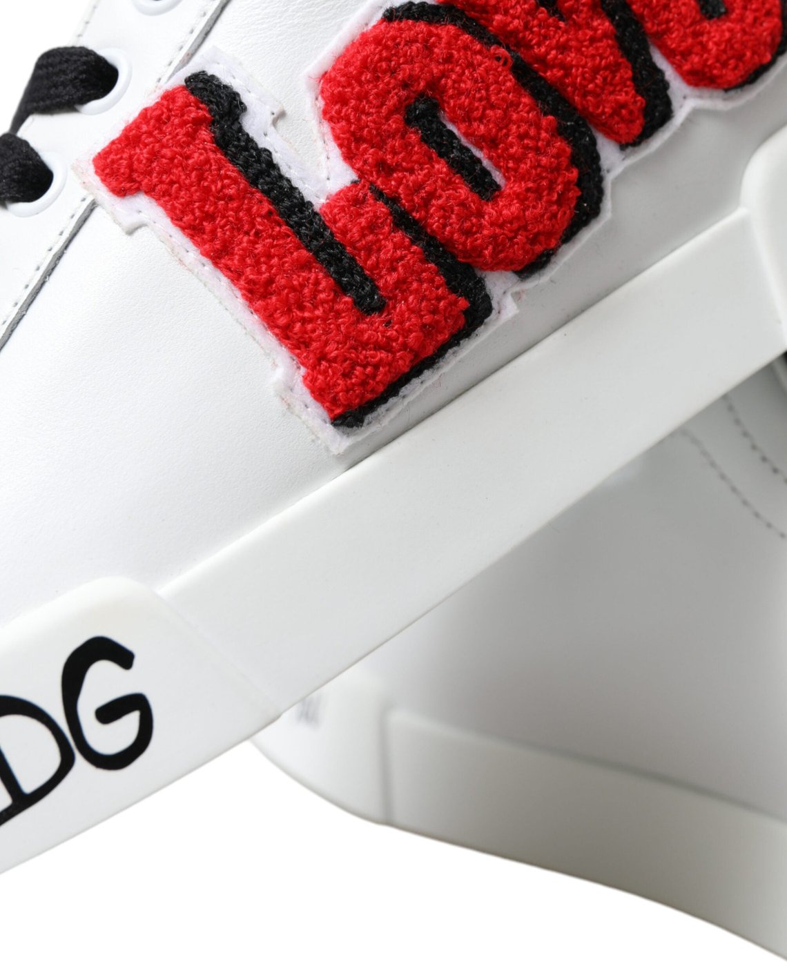 Dolce & Gabbana White Love Patch Portofino Classic Sneakers Shoes