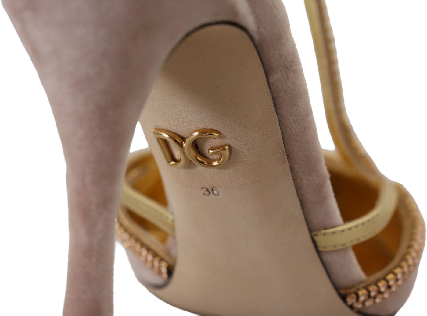 Dolce & Gabbana Pink Crystal T-strap Heels Pumps Shoes