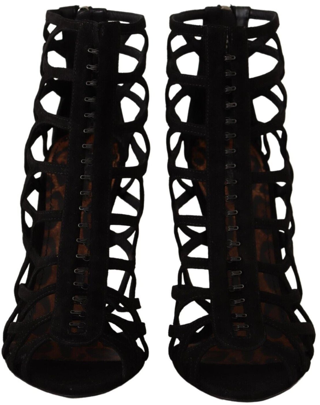 Dolce & Gabbana Black Suede Stiletto Heels Bette Sandals Shoes