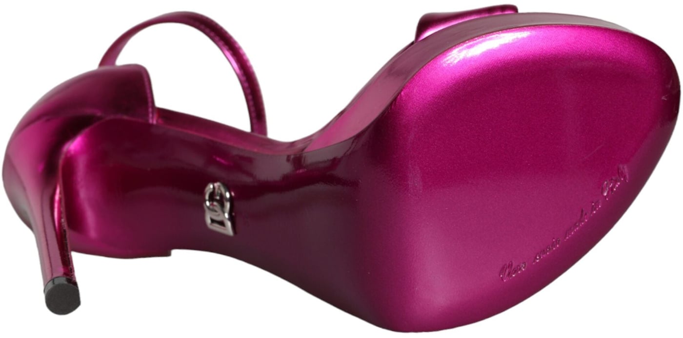 Dolce & Gabbana Fuchsia KEIRA Heels Ankle Strap Sandals Shoes
