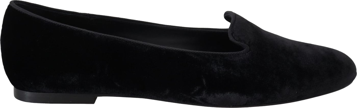Dolce & Gabbana Black Velvet Slip Ons Loafers Flats Shoes