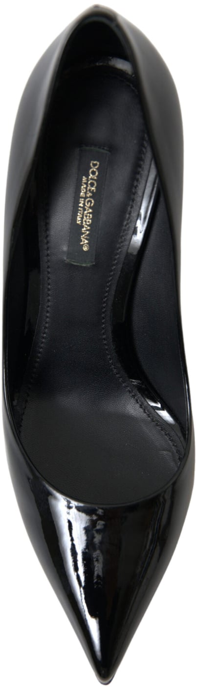 Dolce & Gabbana Black Patent Leather Pumps Heels Shoes
