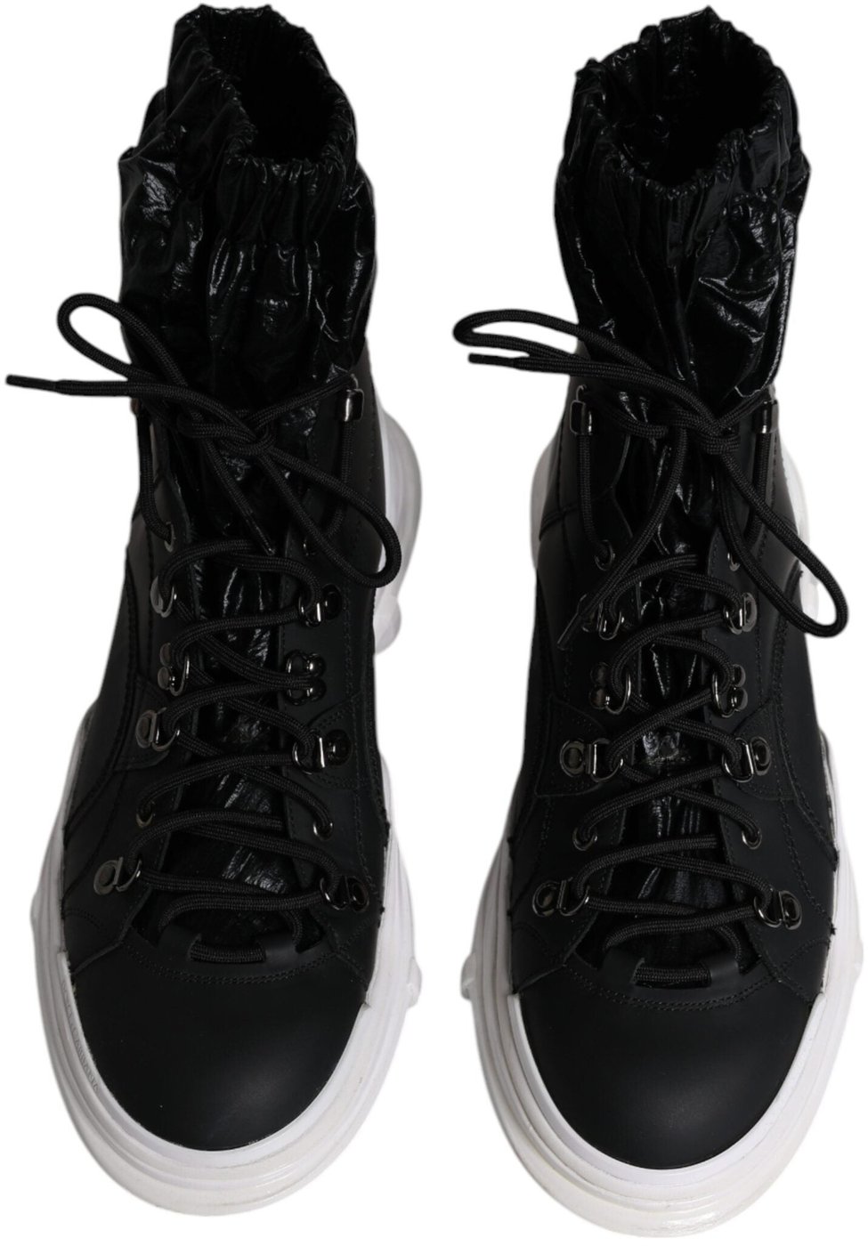 Dolce & Gabbana Black Nylon Galileo High Top Sneakers Shoes