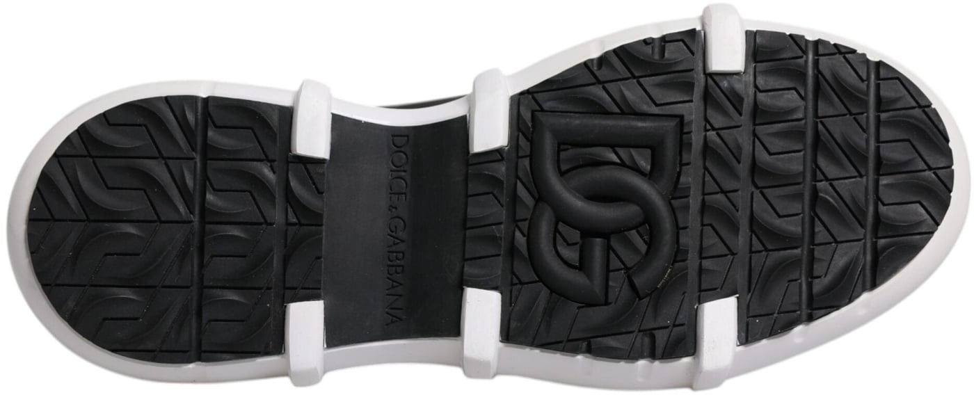 Dolce & Gabbana Black Nylon Galileo High Top Sneakers Shoes