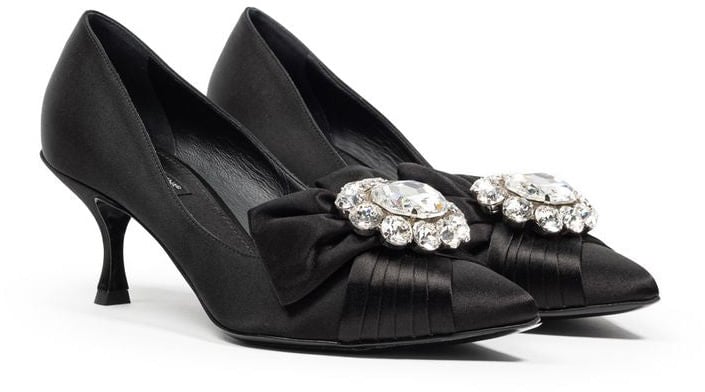 Dolce & Gabbana Black Viscose Pumps