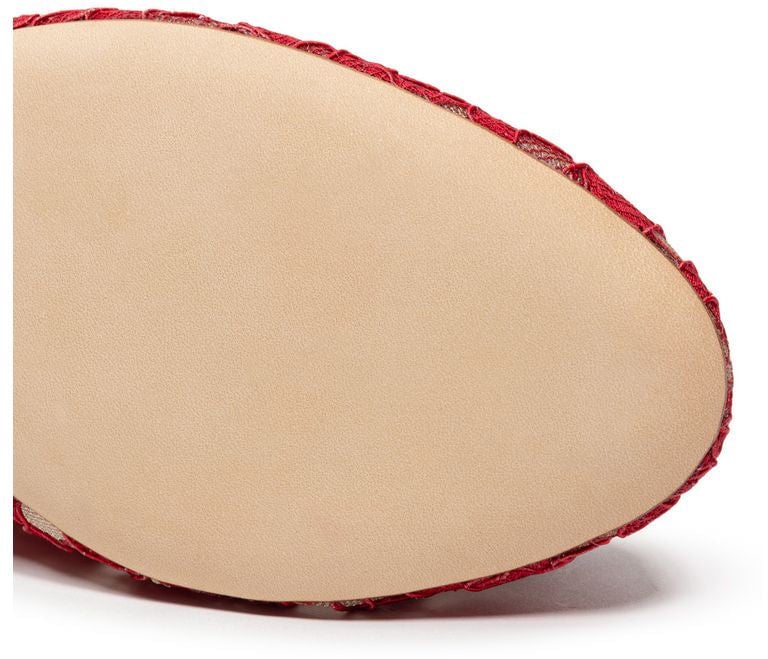 Dolce & Gabbana Red Viscose Ballet Flats