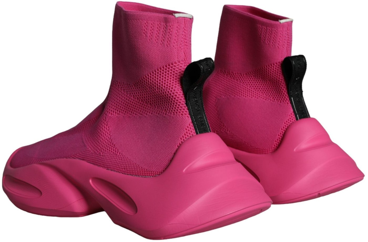 Dolce & Gabbana Pink Logo Print Slip On Socks Sneakers Shoes