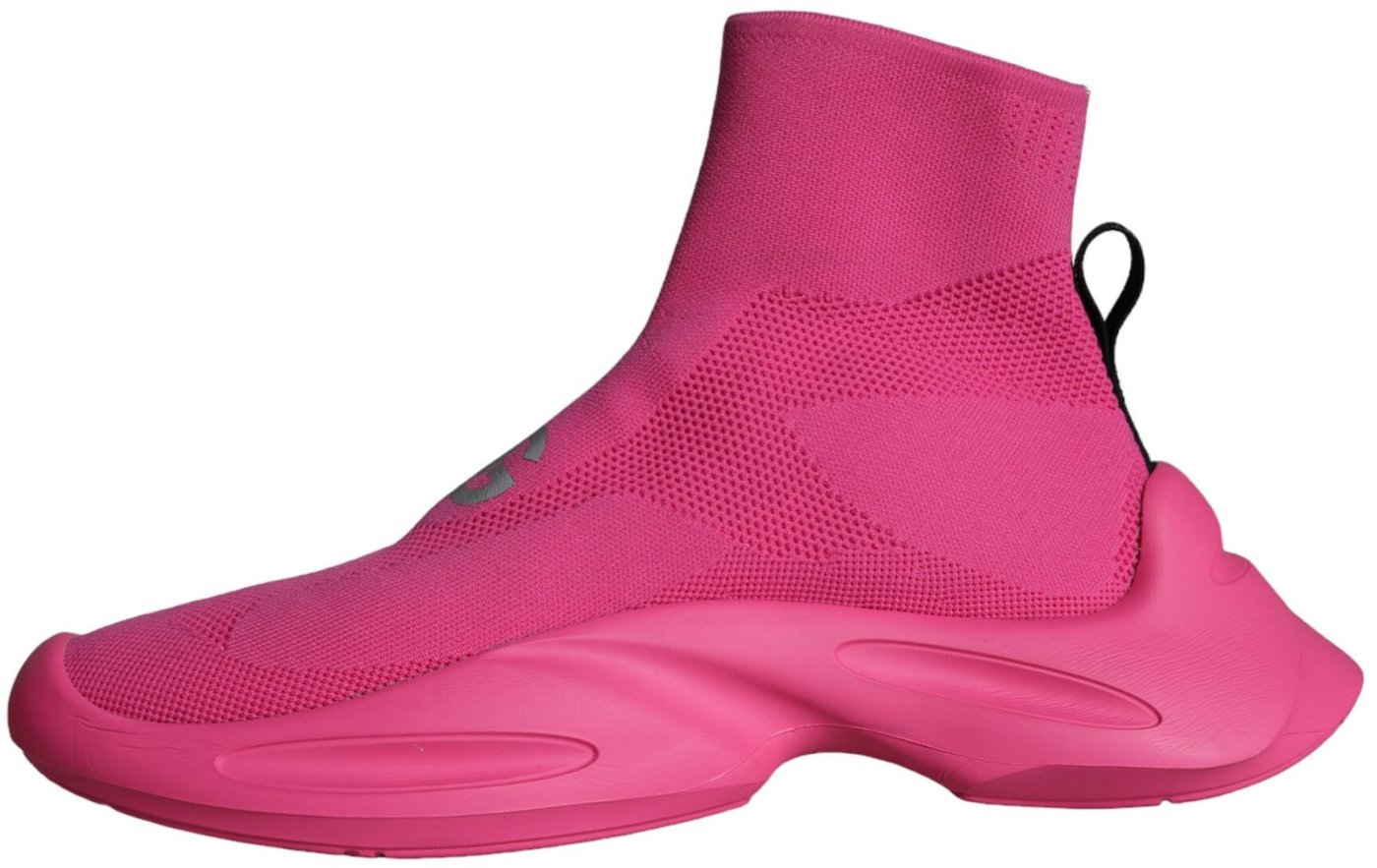 Dolce & Gabbana Pink Logo Print Slip On Socks Sneakers Shoes