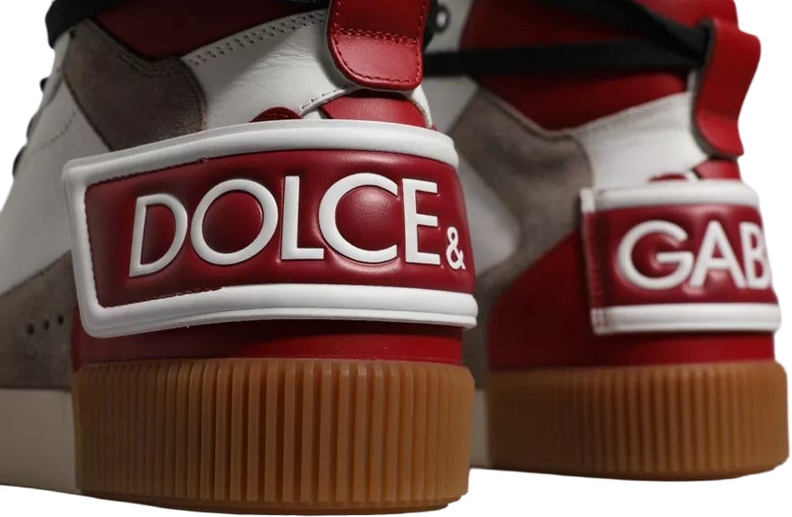 Dolce & Gabbana Multicolor Leather High Top Sneakers Shoes