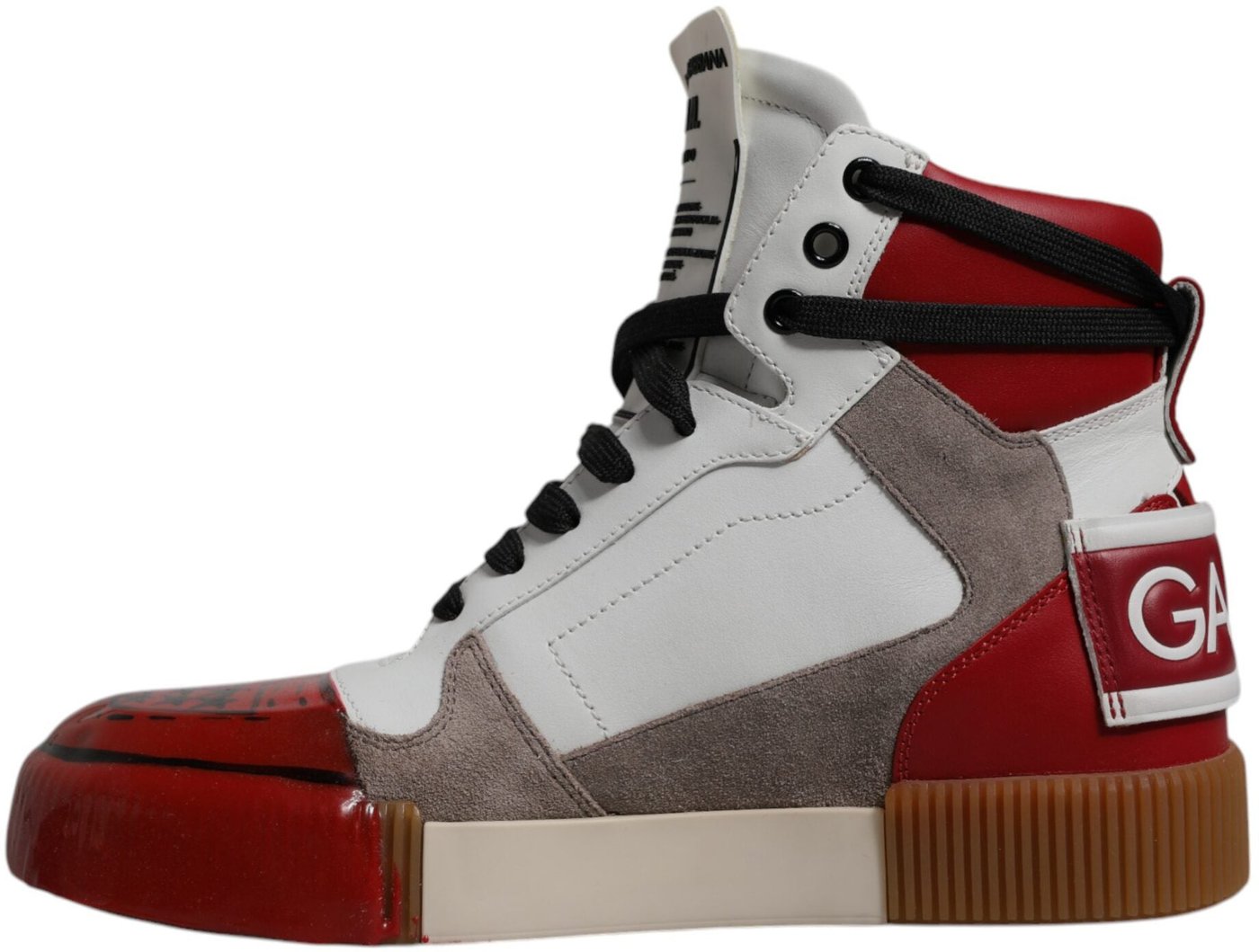 Dolce & Gabbana Multicolor Leather High Top Sneakers Shoes