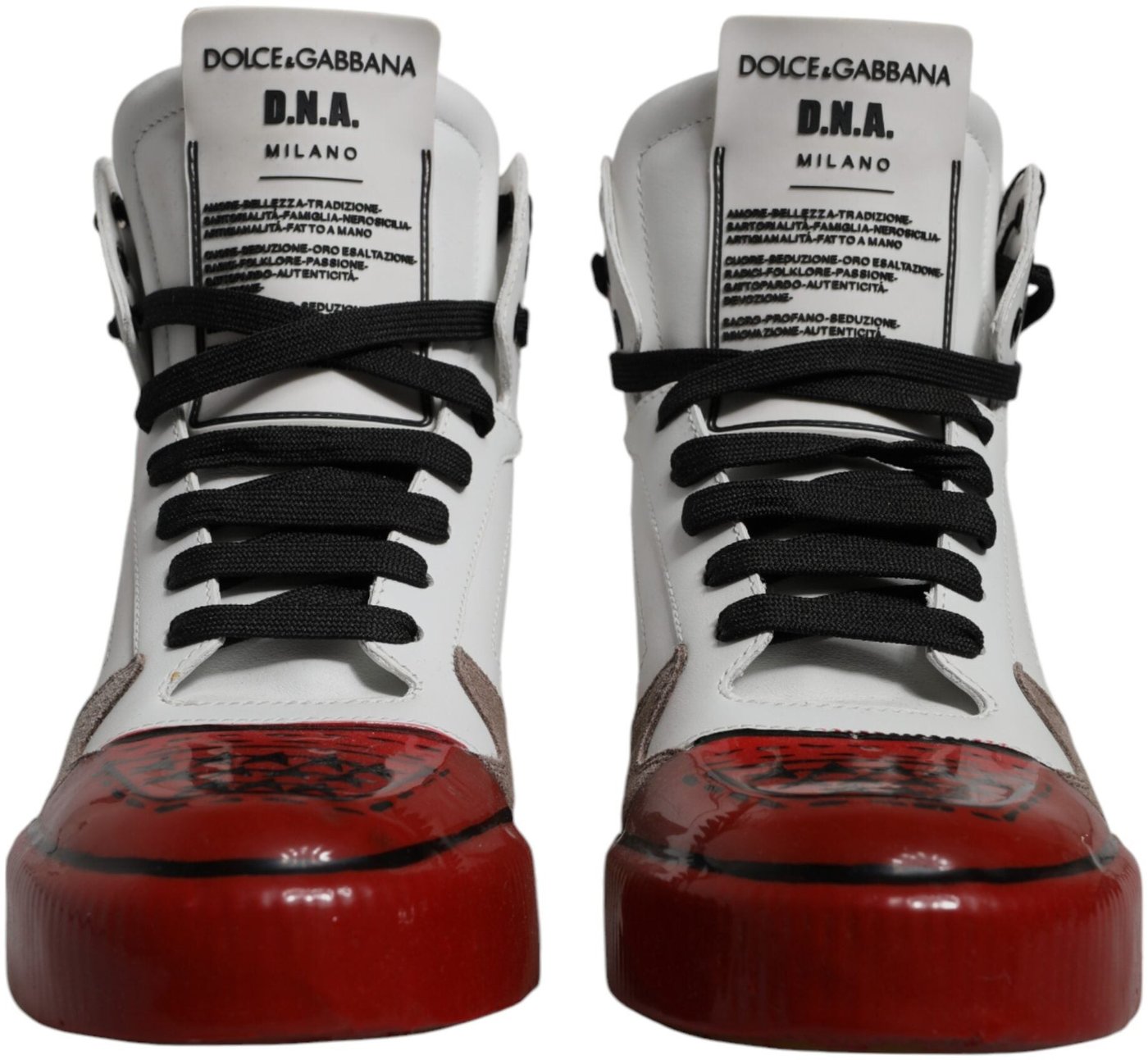 Dolce & Gabbana Multicolor Leather High Top Sneakers Shoes