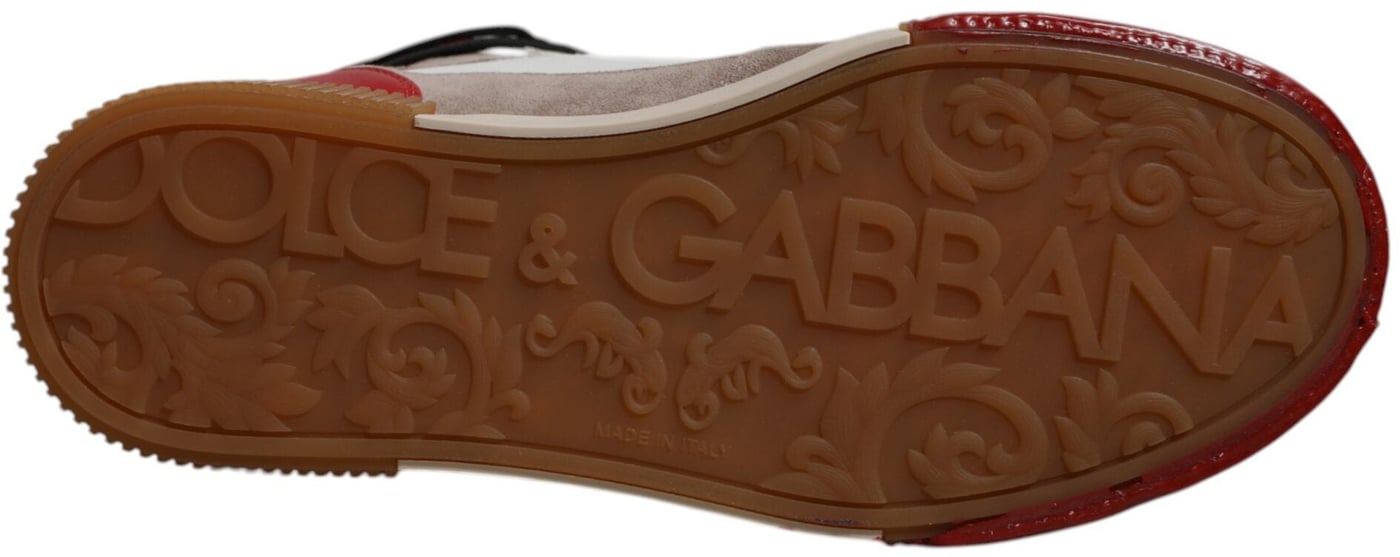 Dolce & Gabbana Multicolor Leather High Top Sneakers Shoes