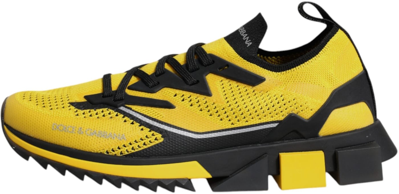 Dolce & Gabbana Yellow SORRENTO Sport Stretch Sneakers Shoes