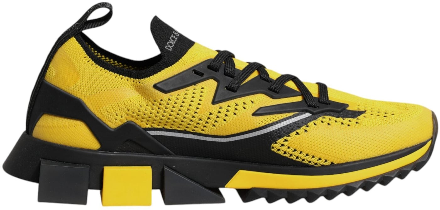Dolce & Gabbana Yellow SORRENTO Sport Stretch Sneakers Shoes