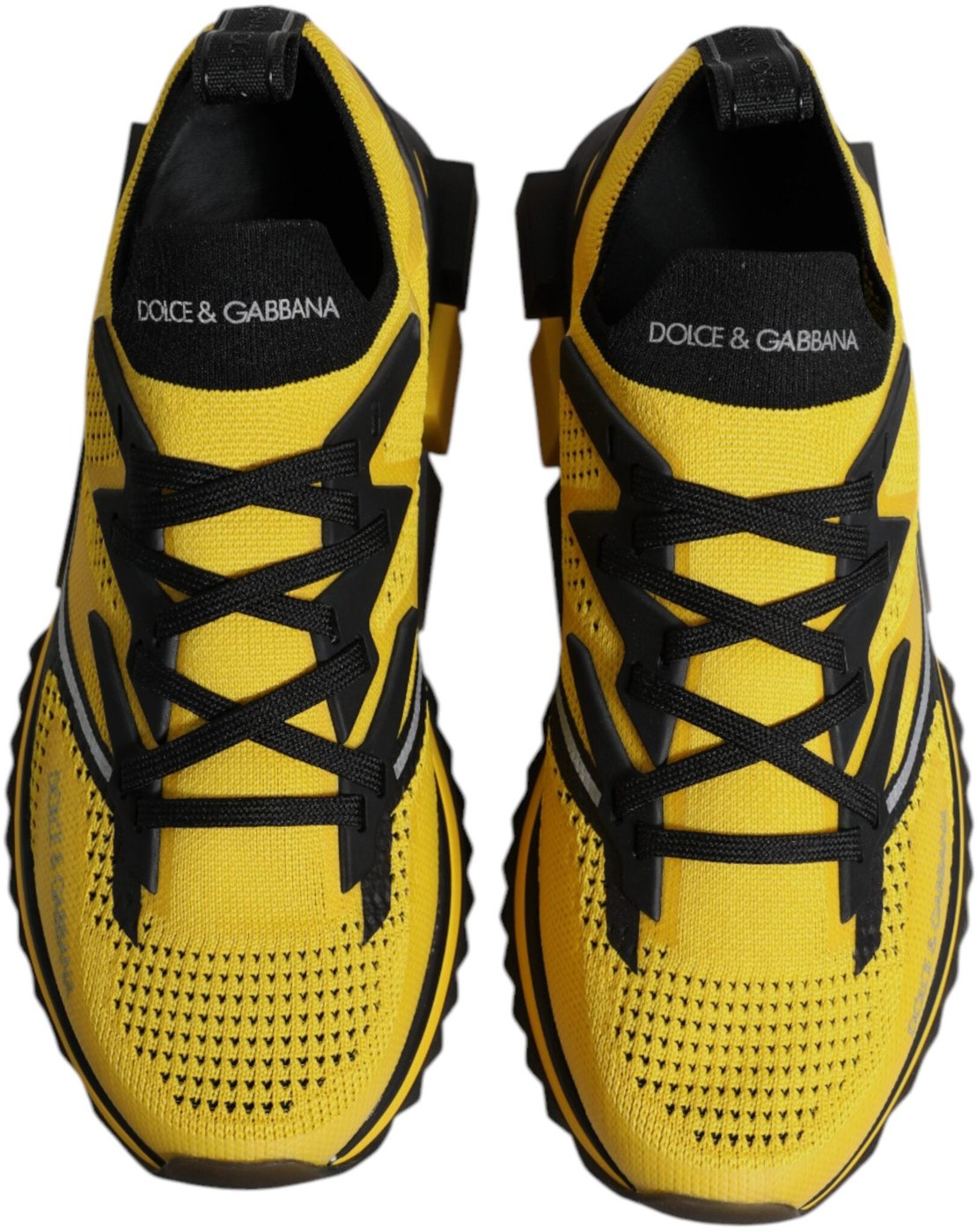 Dolce & Gabbana Yellow SORRENTO Sport Stretch Sneakers Shoes